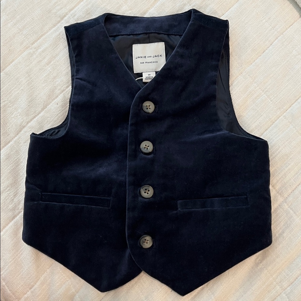 Janie and Jack Midnight Blue Formal Vest